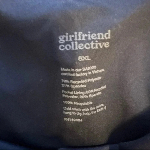 Girlfriend Collective navy biker shorts size 6XL - Picture 4 of 6